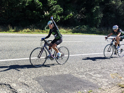 If she would only get a racing bike, she'd be a champ...